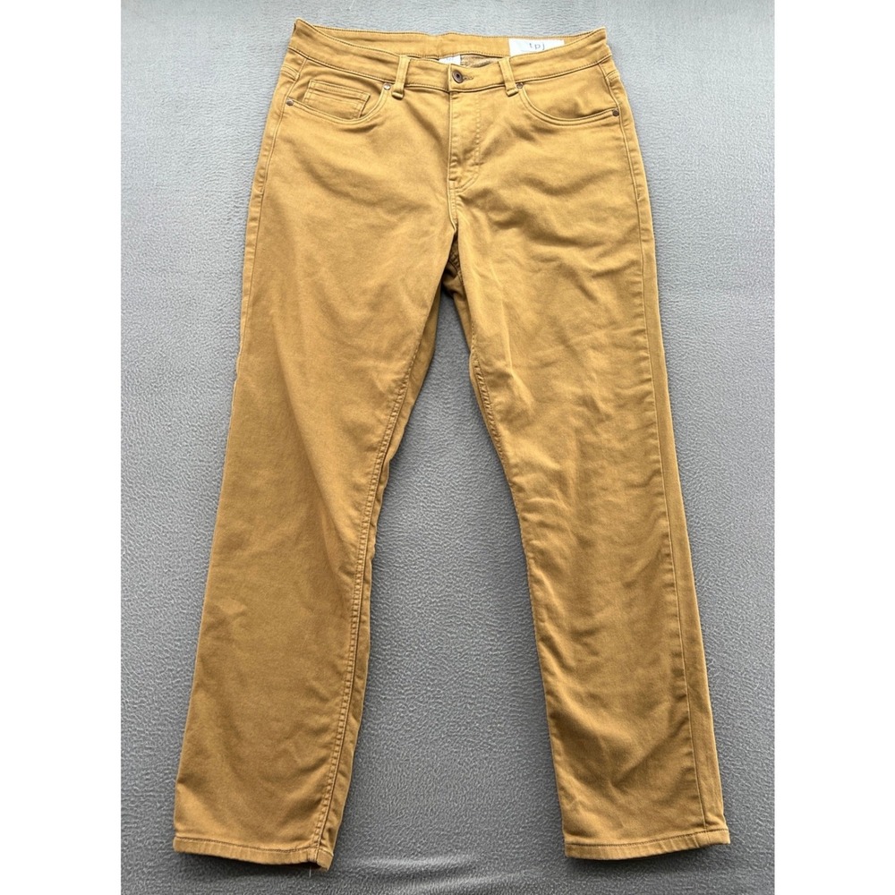 TPJ Jeans Mens 35x32 Tobacco Brown Athletic Fit Straight Leg Five Pocket Chino